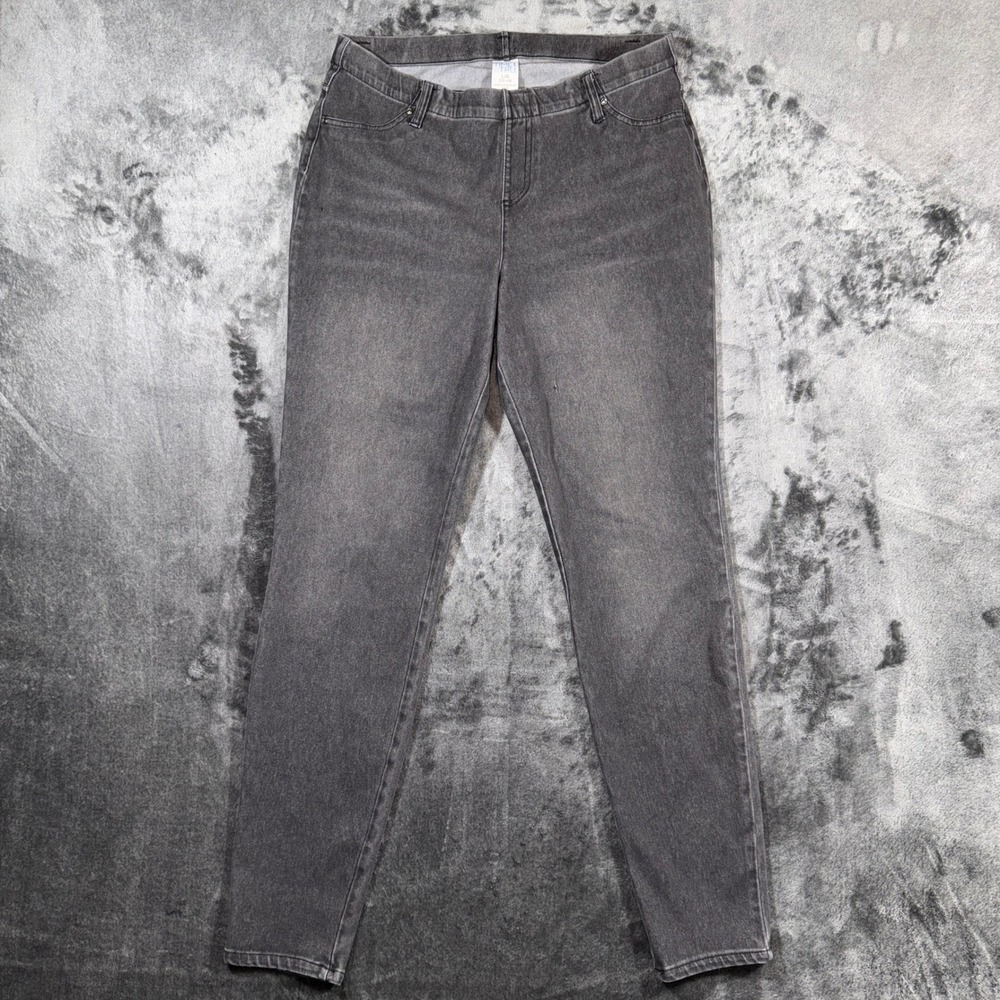 Time and Tru Black Denim Pull On Skinny Jeans‎ Womens Large 12-14 TTL18817 Grey